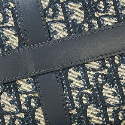 Dior Groove25 Oblique Jacquard Bag Navy/BeigeM1365UTZQ Canvas Leather Size Medium