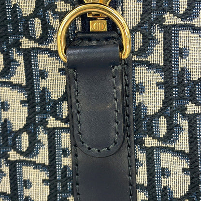 Dior Groove25 Oblique Jacquard Bag Navy/BeigeM1365UTZQ Canvas Leather Size Medium