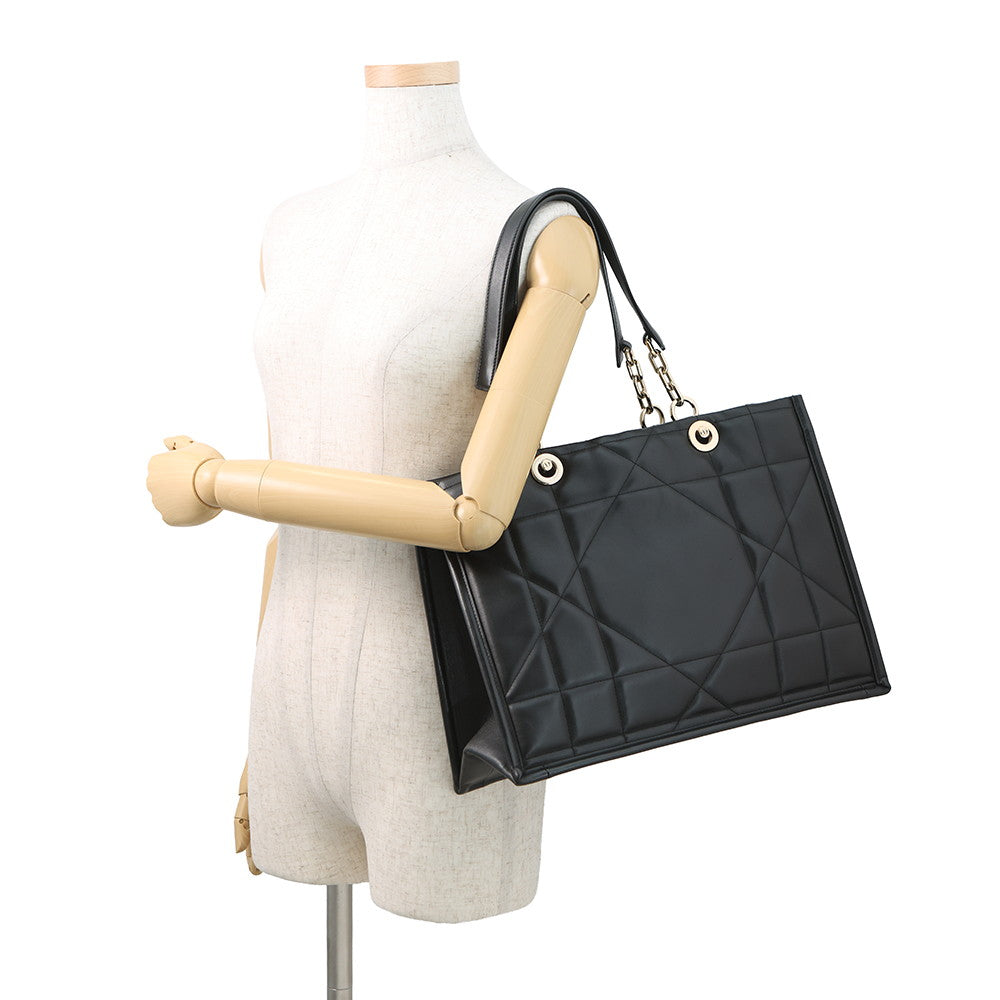 Dior Archi Cannage Essential Tote Bag BlackM8721OZVJ Calf Leather Size Medium