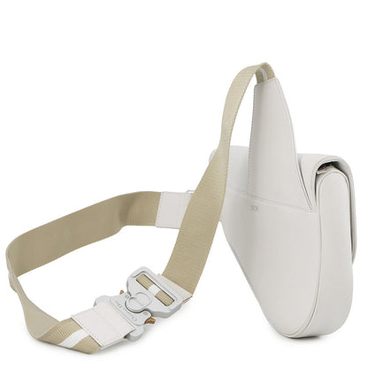 Dior Saddle bag White Leather Canvas