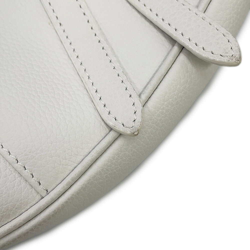 Dior Saddle bag White Leather Canvas