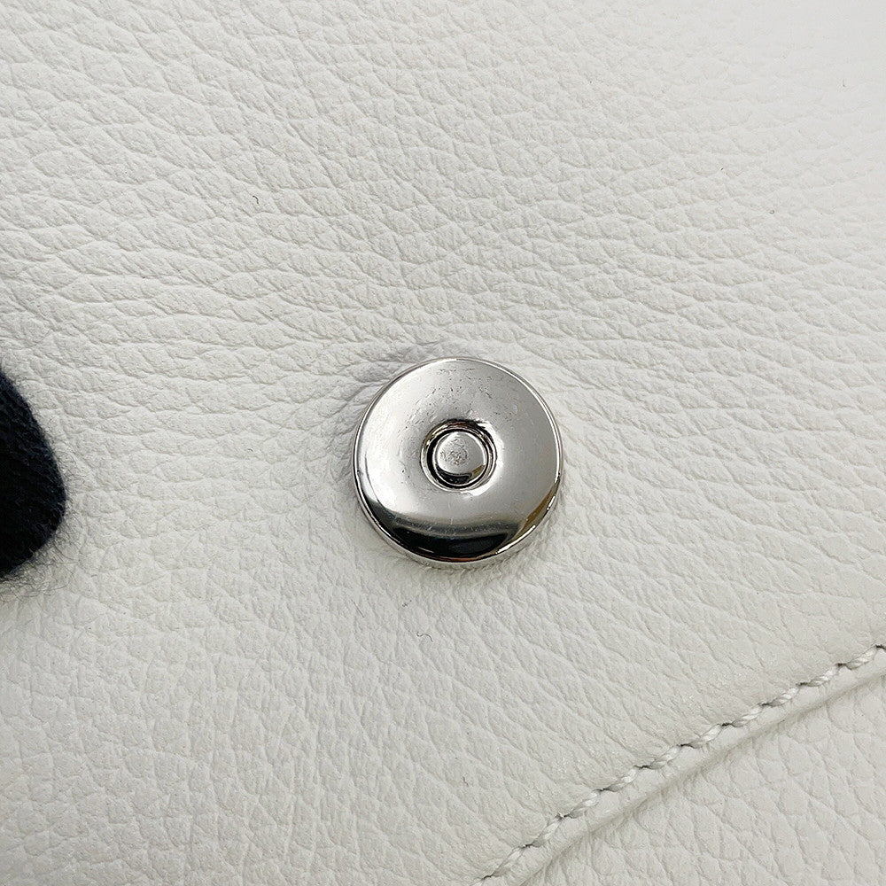 Dior Saddle bag White Leather Canvas