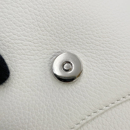 Dior Saddle bag White Leather Canvas