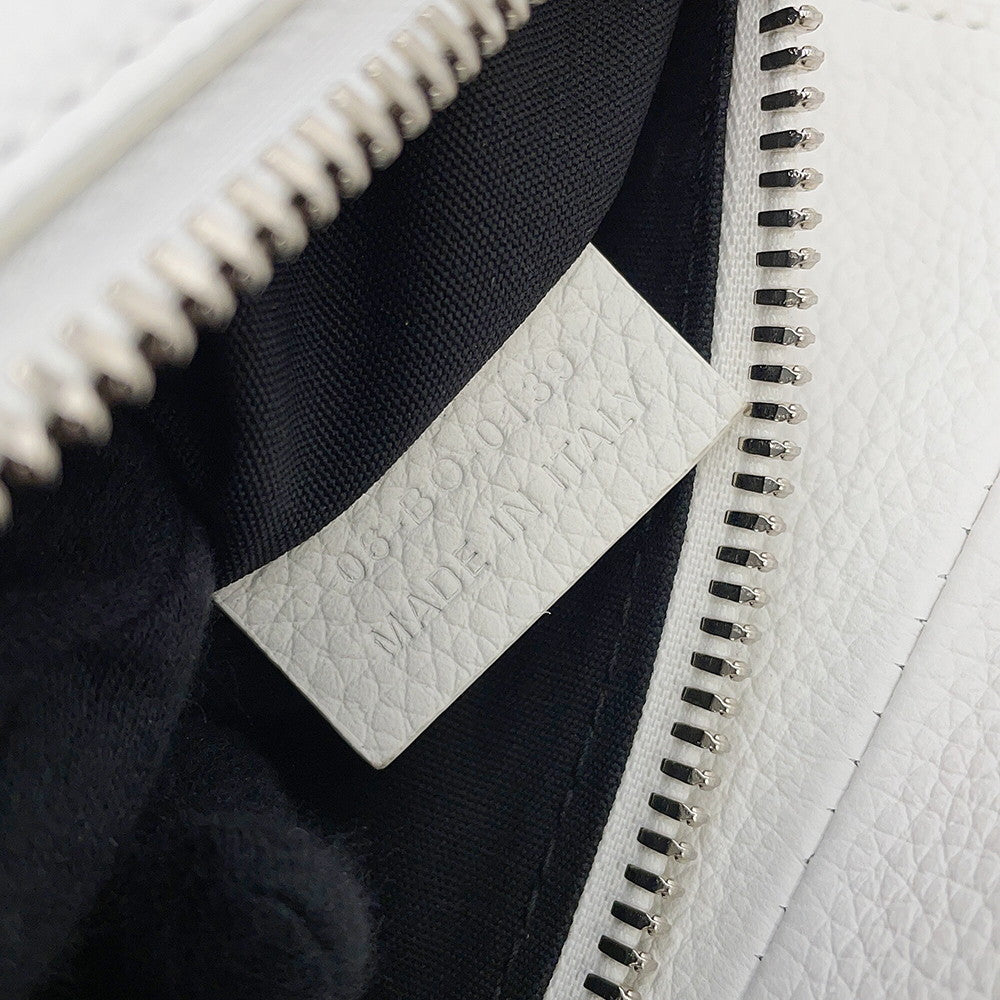 Dior Saddle bag White Leather Canvas