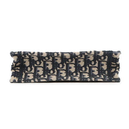 Dior Book Tote Oblique Embroidery Navy/BeigeS5573CRIW Canvas Size Mini