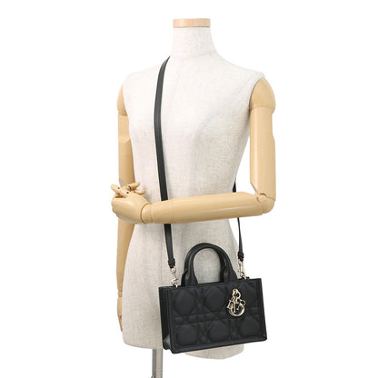 Dior Macrocannage Book Tote BlackS5573OWHP Calf Leather Size Mini