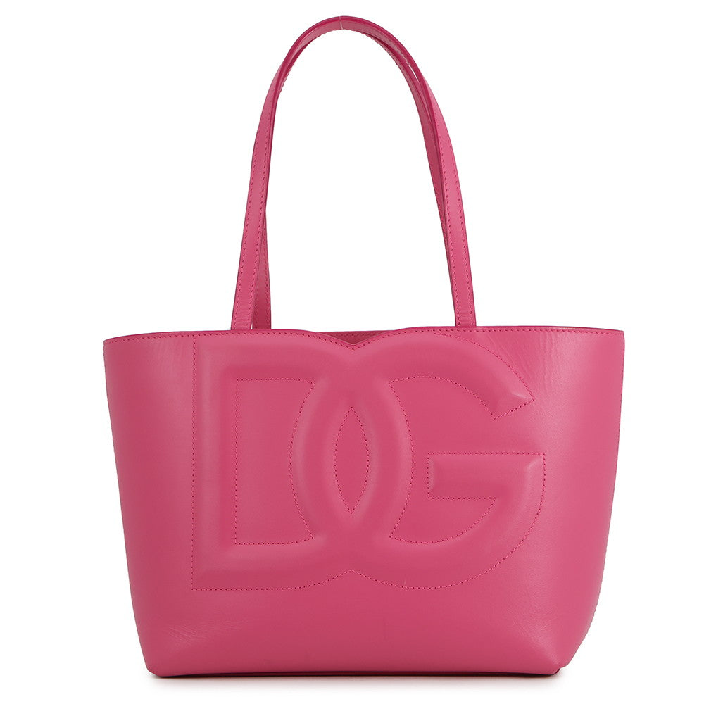 DOLCE&GABBANA DG logo shopping bag Tote Bag PinkBB7337AW576 Calf Leather Size Small