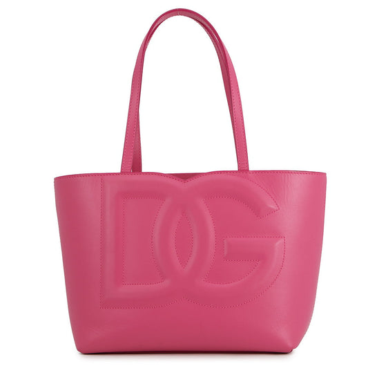 DOLCE&GABBANA DG logo shopping bag Tote Bag PinkBB7337AW576 Calf Leather Size Small
