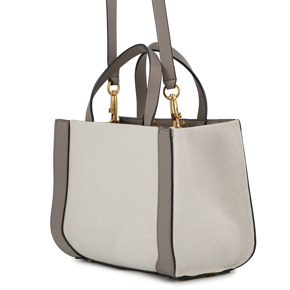 Valentino Garavani V Logo Handbag White/Gray2W0B0K96YJH Canvas Leather