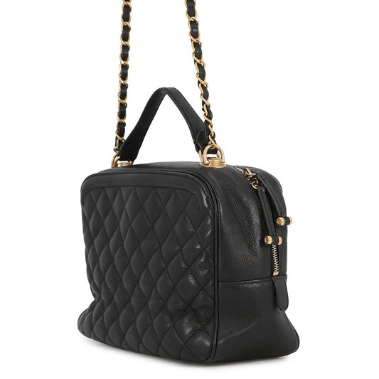 CHANEL Matelasse 2wayBag Black Lambskin