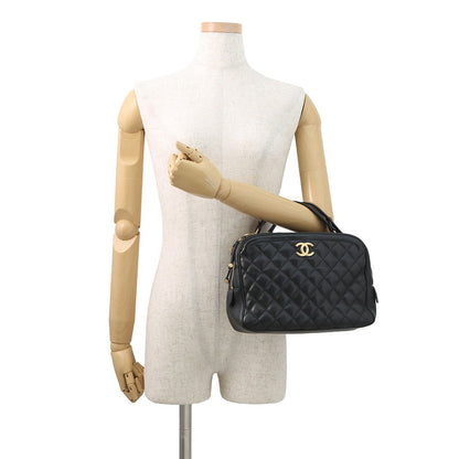 CHANEL Matelasse 2wayBag Black Lambskin