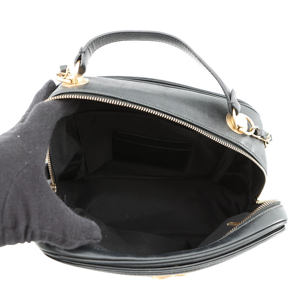 CHANEL Matelasse 2wayBag Black Lambskin