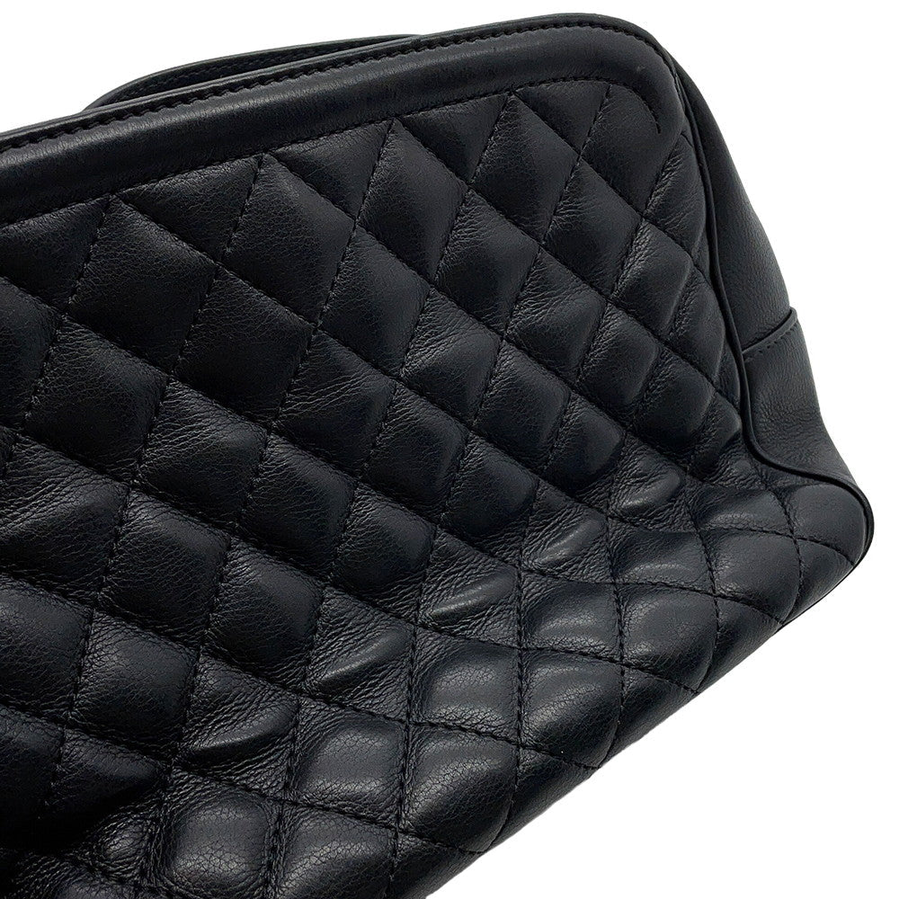 CHANEL Matelasse 2wayBag Black Lambskin