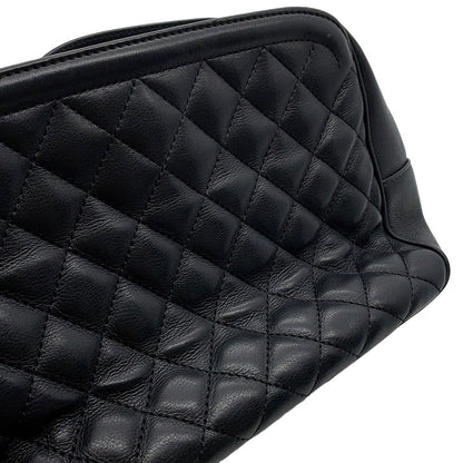 CHANEL Matelasse 2wayBag Black Lambskin