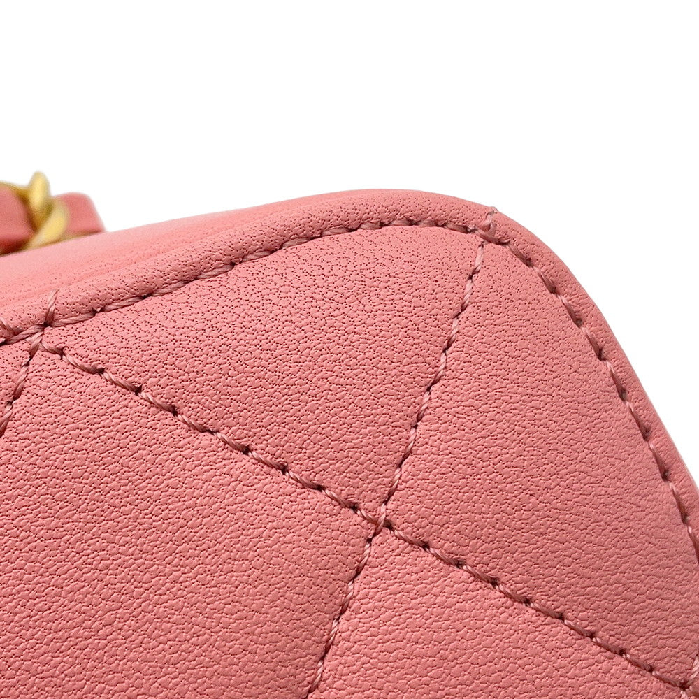 CHANEL Matelasse Vanity 2way Bag PinkAS3318 Lambskin