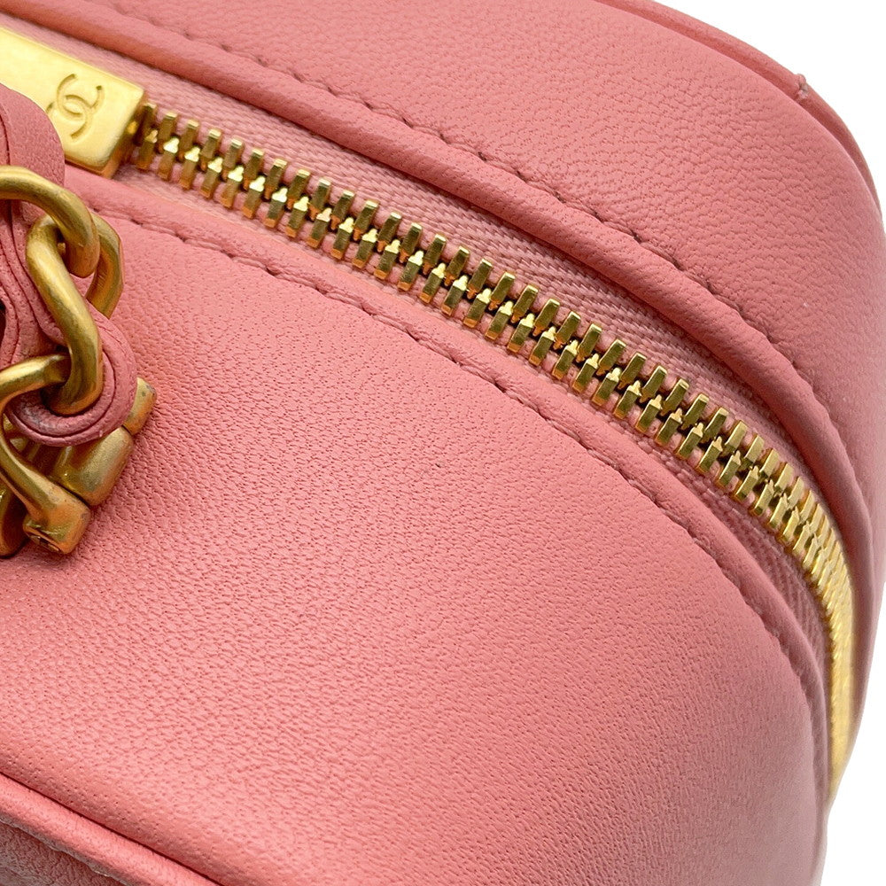 CHANEL Matelasse Vanity 2way Bag PinkAS3318 Lambskin