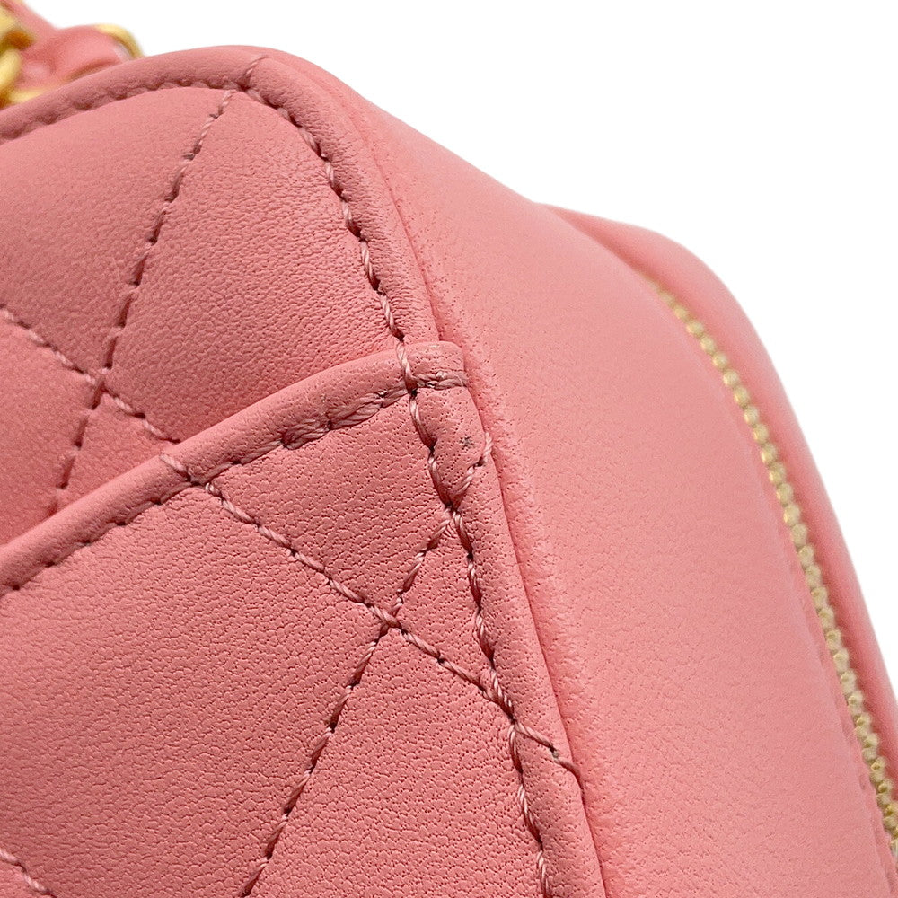 CHANEL Matelasse Vanity 2way Bag PinkAS3318 Lambskin