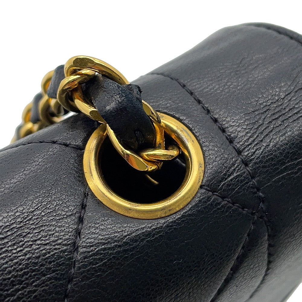CHANEL Diana Chain Shoulder Bag BlackA01164 Lambskin Size 22
