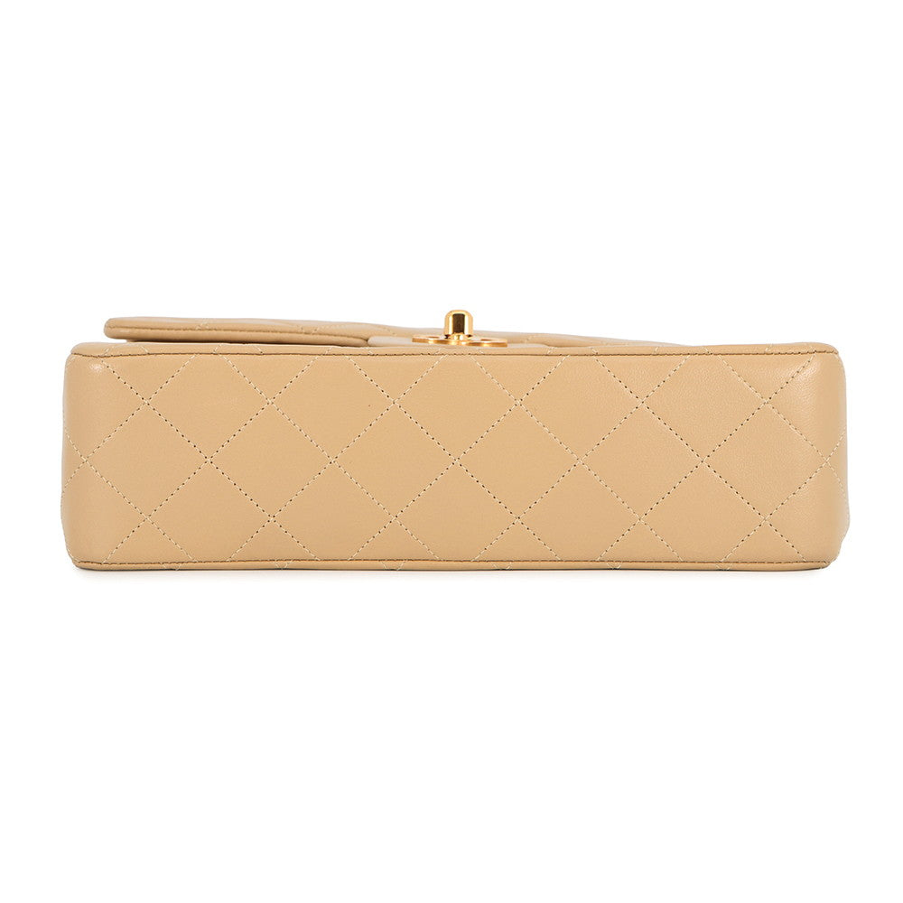 CHANEL Matelasse Chain Shoulder Bag BeigeA01113 Lambskin Size 23