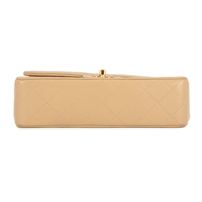 CHANEL Matelasse Chain Shoulder Bag BeigeA01113 Lambskin Size 23