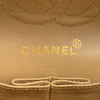 CHANEL Matelasse Chain Shoulder Bag BeigeA01113 Lambskin Size 23