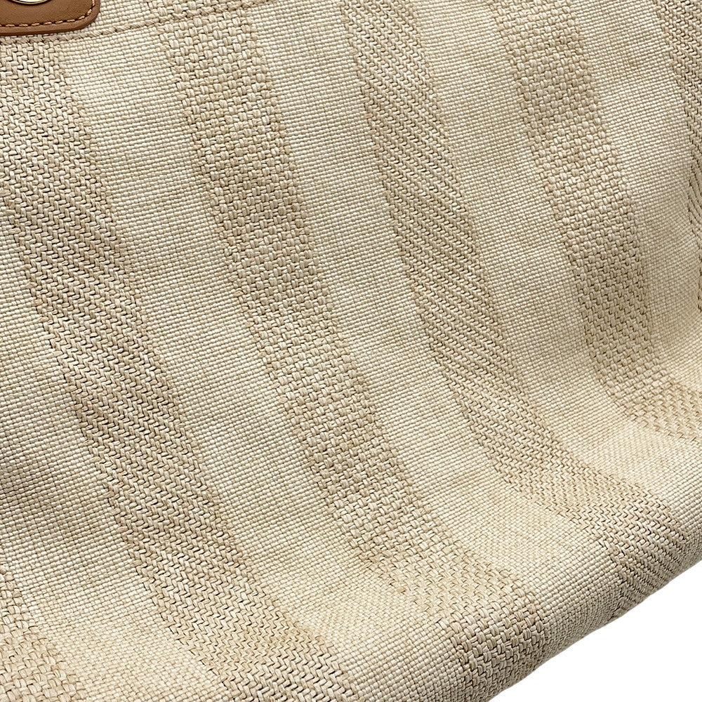 CHANEL Deauville Tote Bag BeigeA67001 Straw Leather Size Medium