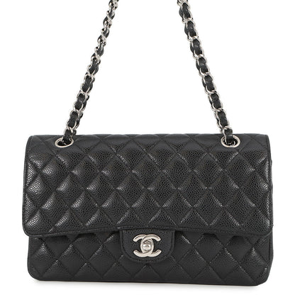 CHANEL Matelasse Chain Shoulder Bag BlackA01112 Caviar Leather Size 25