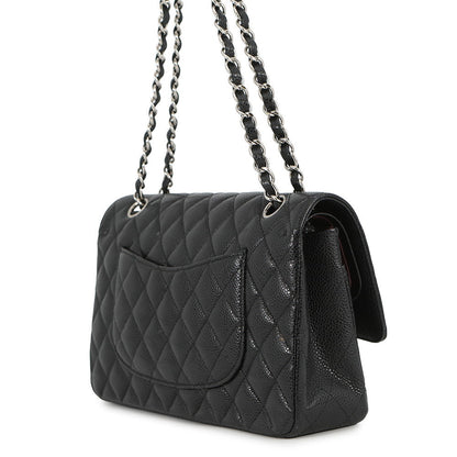CHANEL Matelasse Chain Shoulder Bag BlackA01112 Caviar Leather Size 25