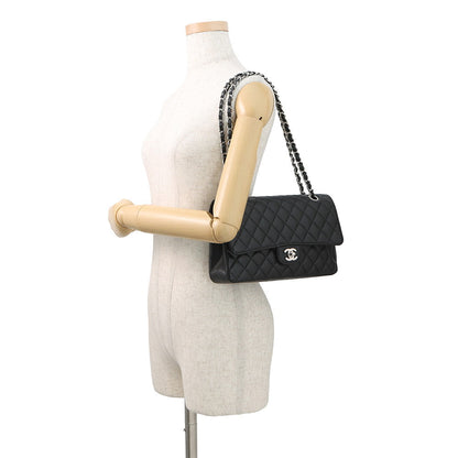 CHANEL Matelasse Chain Shoulder Bag BlackA01112 Caviar Leather Size 25