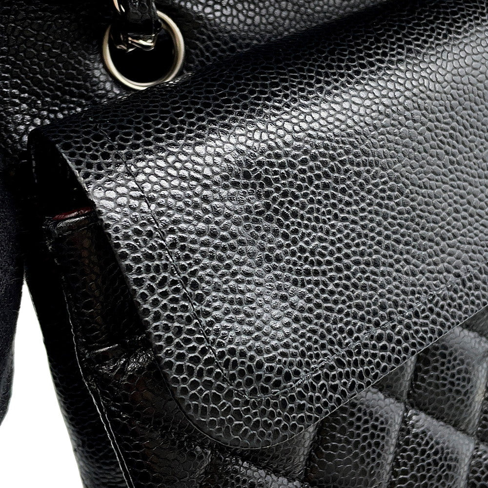 CHANEL Matelasse Chain Shoulder Bag BlackA01112 Caviar Leather Size 25
