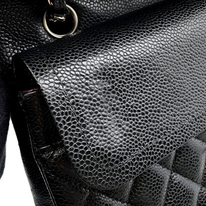 CHANEL Matelasse Chain Shoulder Bag BlackA01112 Caviar Leather Size 25