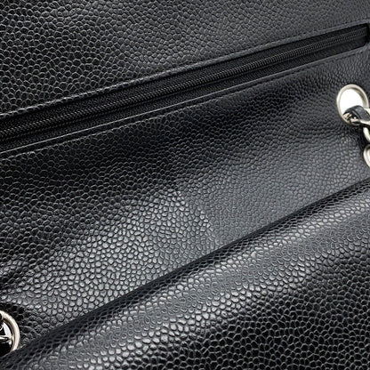 CHANEL Matelasse Chain Shoulder Bag BlackA01112 Caviar Leather Size 25