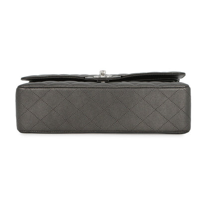 CHANEL Matelasse Chain Shoulder Bag MetalicSilverA01112 Lambskin Size 25