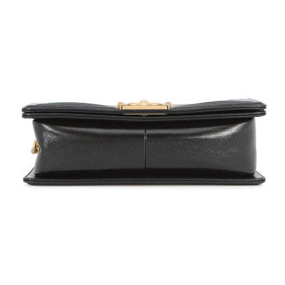 CHANEL Boy Chanel Chain Shoulder Bag Black/GoldA67086 Leather Size 25
