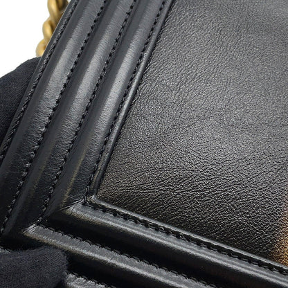 CHANEL Boy Chanel Chain Shoulder Bag Black/GoldA67086 Leather Size 25