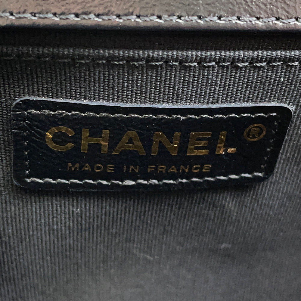 CHANEL Boy Chanel Chain Shoulder Bag Black/GoldA67086 Leather Size 25