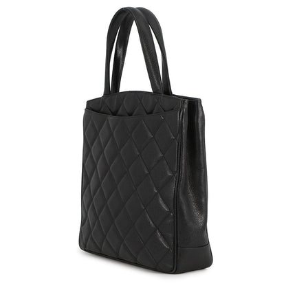 CHANEL Decacoco Tote Bag Black Caviar Leather