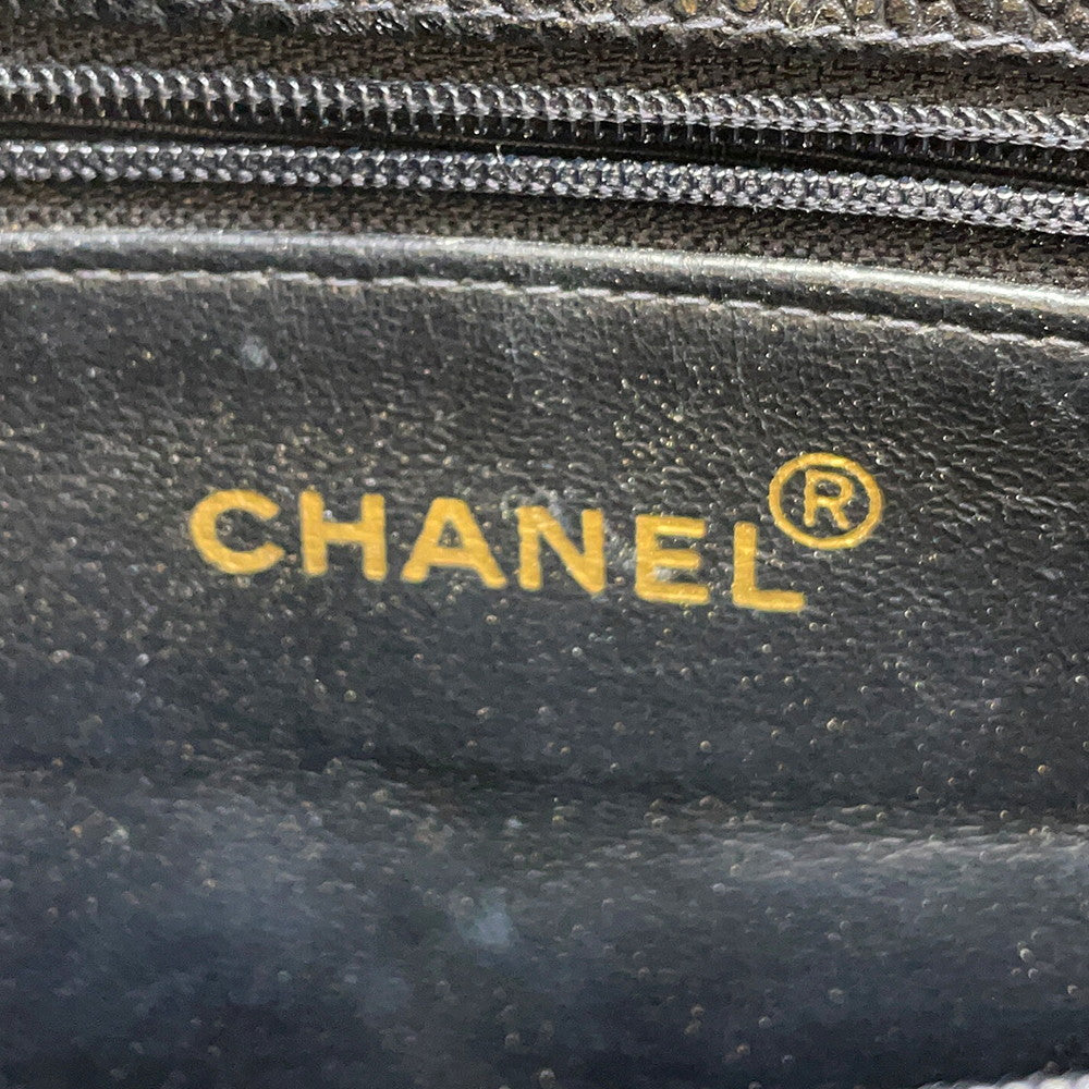 CHANEL Decacoco Tote Bag Black Caviar Leather