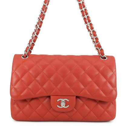 CHANEL Matelasse Chain Shoulder Bag RedA58600 Caviar Leather Size 30