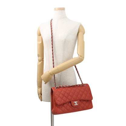 CHANEL Matelasse Chain Shoulder Bag RedA58600 Caviar Leather Size 30