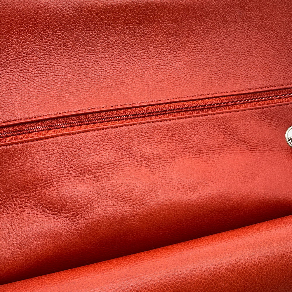 CHANEL Matelasse Chain Shoulder Bag RedA58600 Caviar Leather Size 30