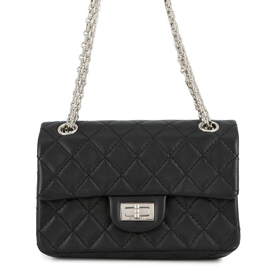 CHANEL Matelasse 2.55 Chain Shoulder Bag BlackAS0874 Lambskin Size Mini