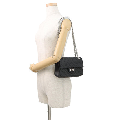 CHANEL Matelasse 2.55 Chain Shoulder Bag BlackAS0874 Lambskin Size Mini