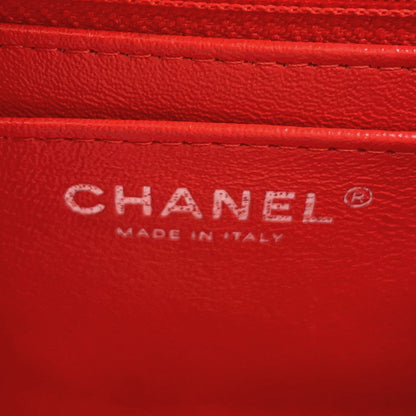 CHANEL Mini Matelasse Chain Shoulder Bag RedA35200 Lambskin Size 17