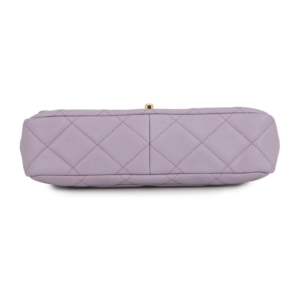 CHANEL Matelasse Chain Shoulder Bag PurpleAS4789 Caviar Leather
