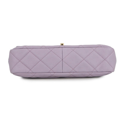 CHANEL Matelasse Chain Shoulder Bag PurpleAS4789 Caviar Leather