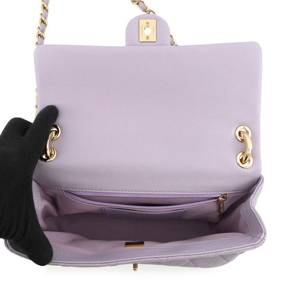 CHANEL Matelasse Chain Shoulder Bag PurpleAS4789 Caviar Leather