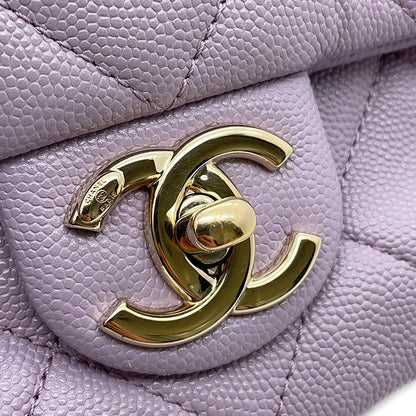 CHANEL Matelasse Chain Shoulder Bag PurpleAS4789 Caviar Leather