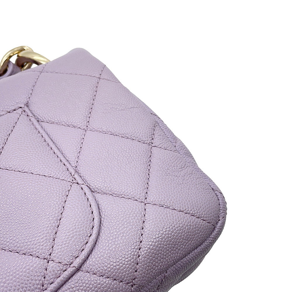 CHANEL Matelasse Chain Shoulder Bag PurpleAS4789 Caviar Leather