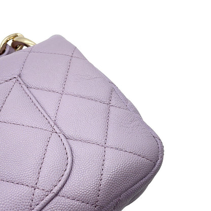 CHANEL Matelasse Chain Shoulder Bag PurpleAS4789 Caviar Leather